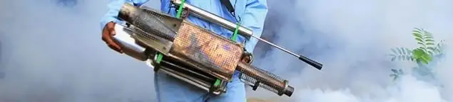 Fumigation technician using a fogger for deep pest treatment in Charlotte, NC